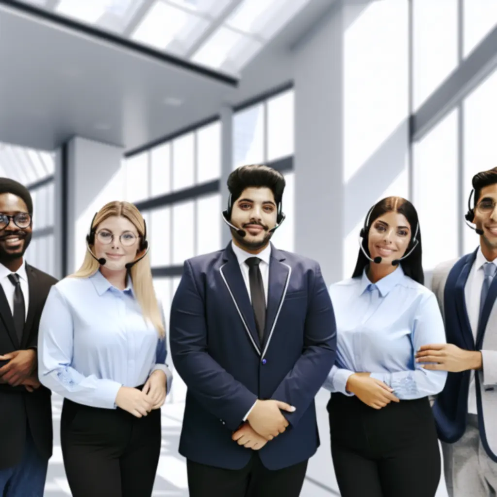 Uśmiechnięty zespół wsparcia klienta Pralka Syna PL